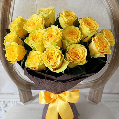 Букет желтых роз (50 см)